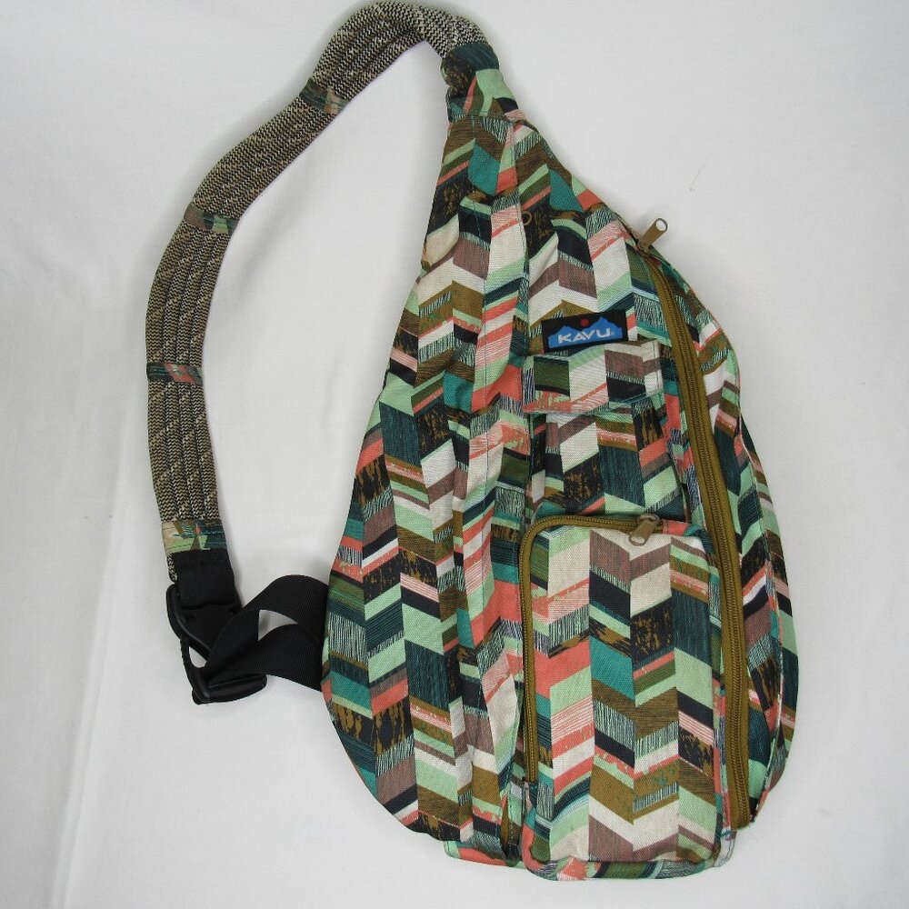 Kavu COASTAL BLOCKS Rope Sling Bag Backpack - Picture 2 of 9